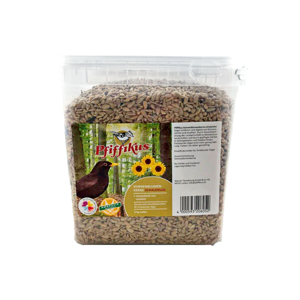 Pfiffikus Sonnenblumenkerne schalenlos 3 kg-Eimer