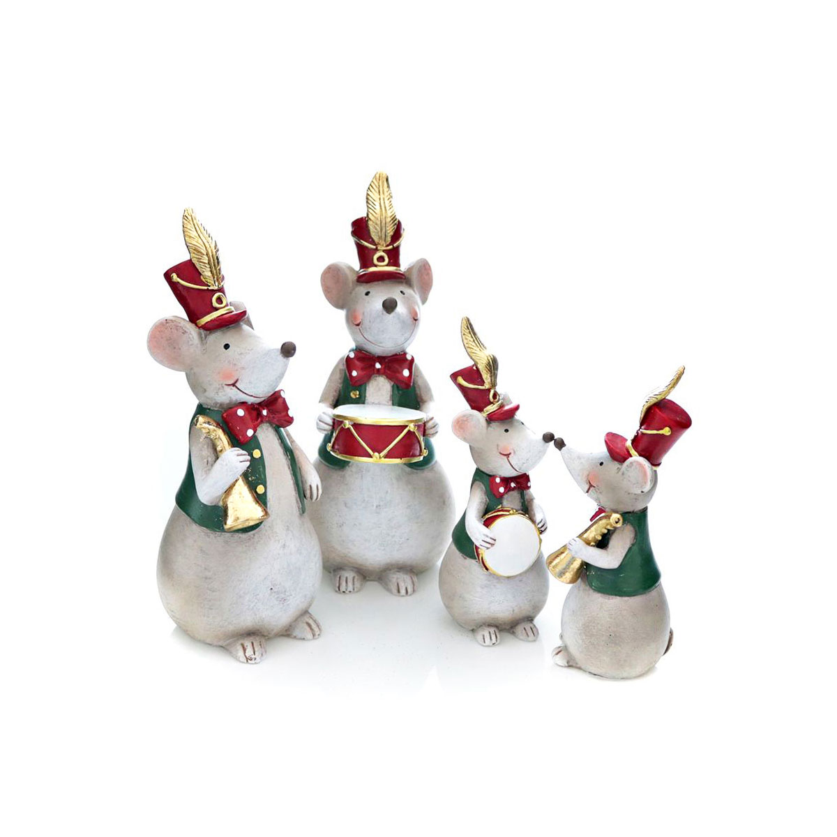 Figur Maus Musikant sortiert in 2 Varianten stehend 6 x 7 x 15 cm