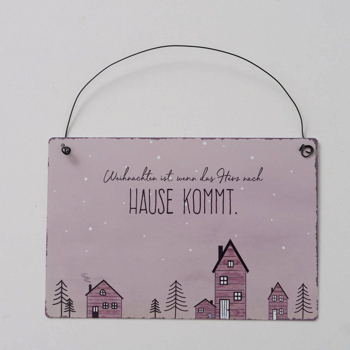 Schild Homewood sortiert Rechteck 21 x 14 x 0,5 cm hellgrau cremeweiss Metall Bild 6