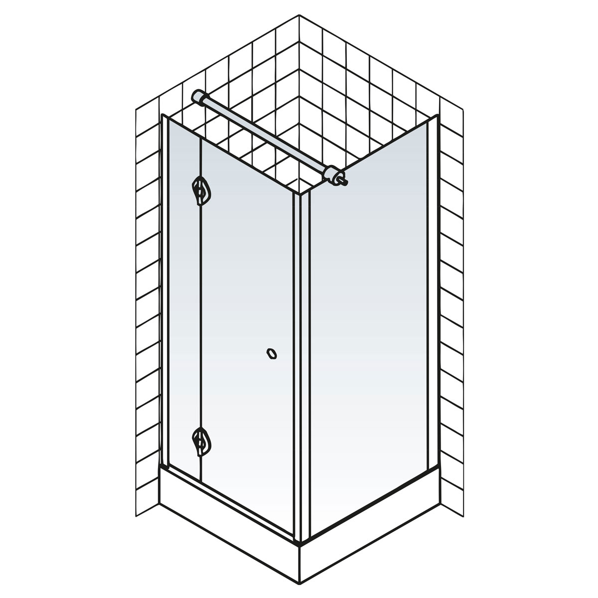 Schulte Drehtür Master Class inkl Seitenwand 90 x 90 cm rechts Bild 5