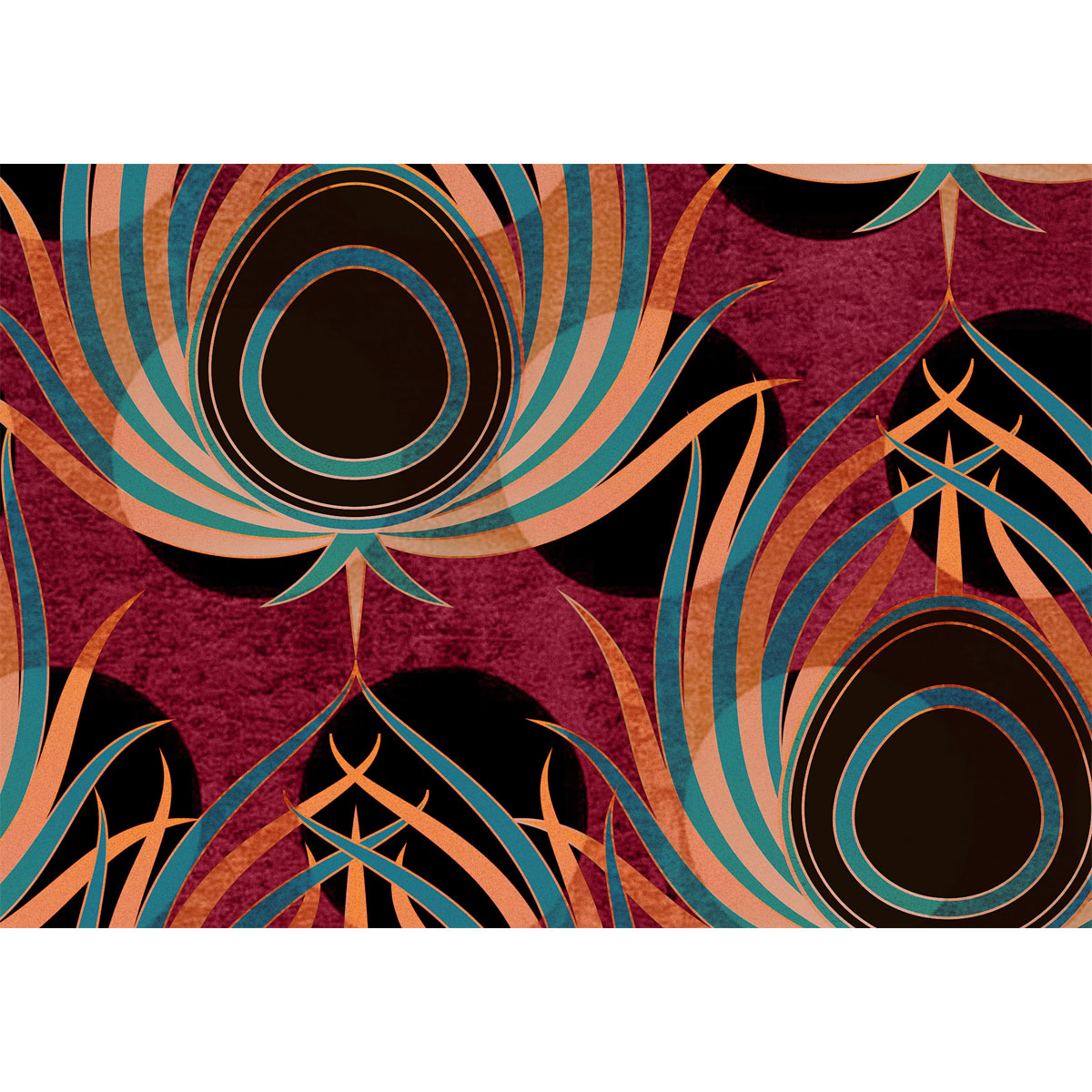 Komar  Vlies Fototapete Paon Rouge 200x280 cm Bild 3