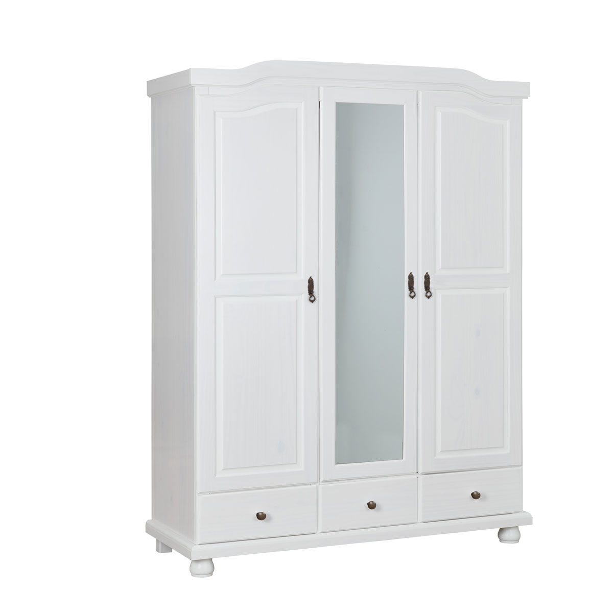 Inter Link Bauernschrank „Kappl“,  weiß, 3-trg., mit 3 Schubladen, 150x198x56 cm Bild 1