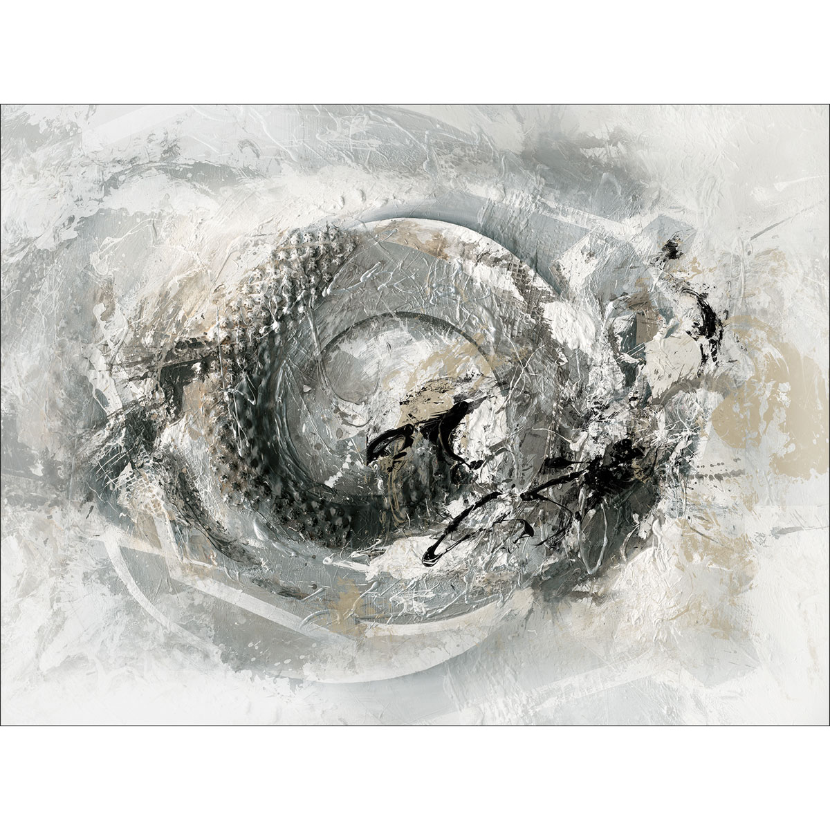 Canvas-Art Grey and Silver III 90 x 120 cm