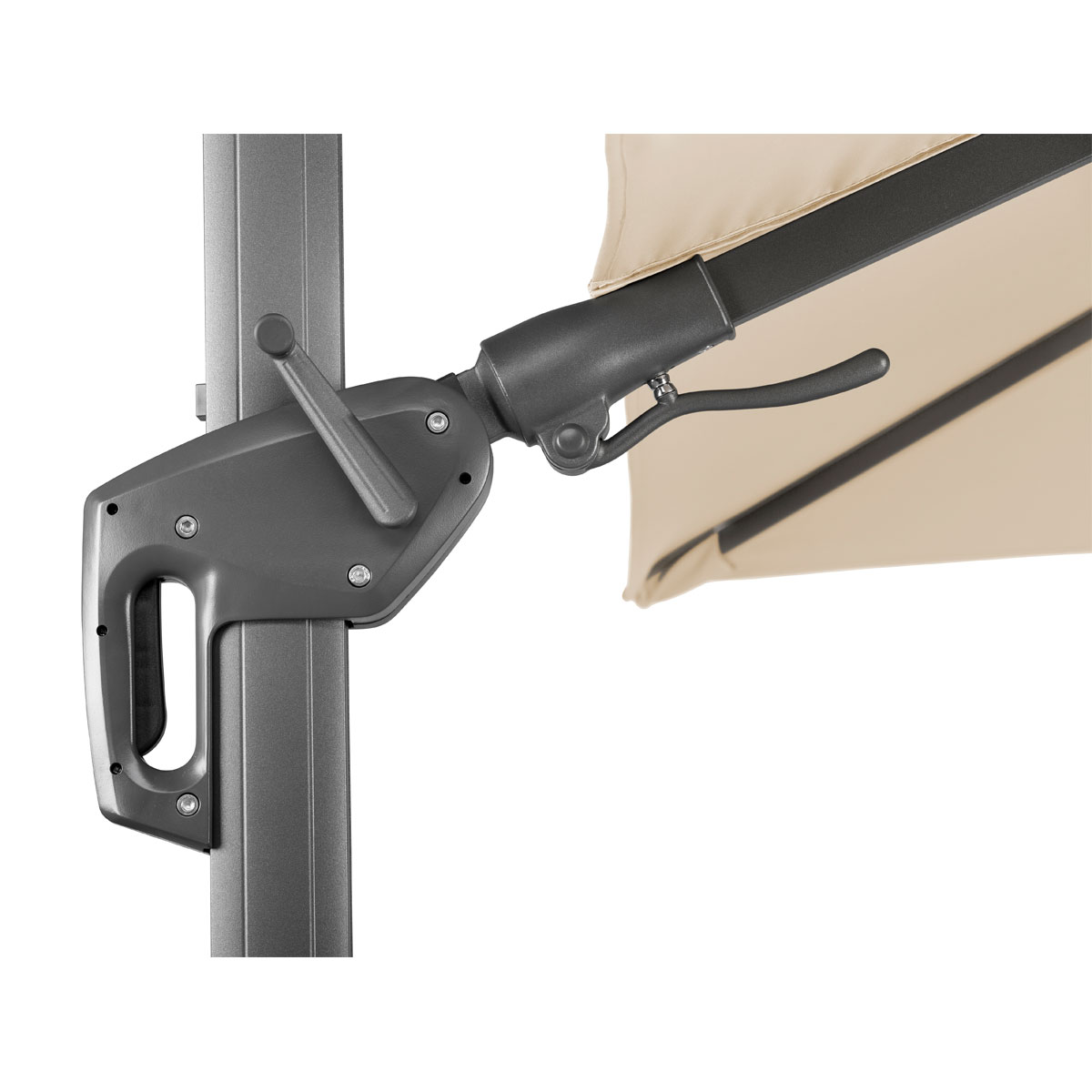 Schneider Schirme Ampelschirm Rhodos Twist 300 x 300 cm natur Bild 7