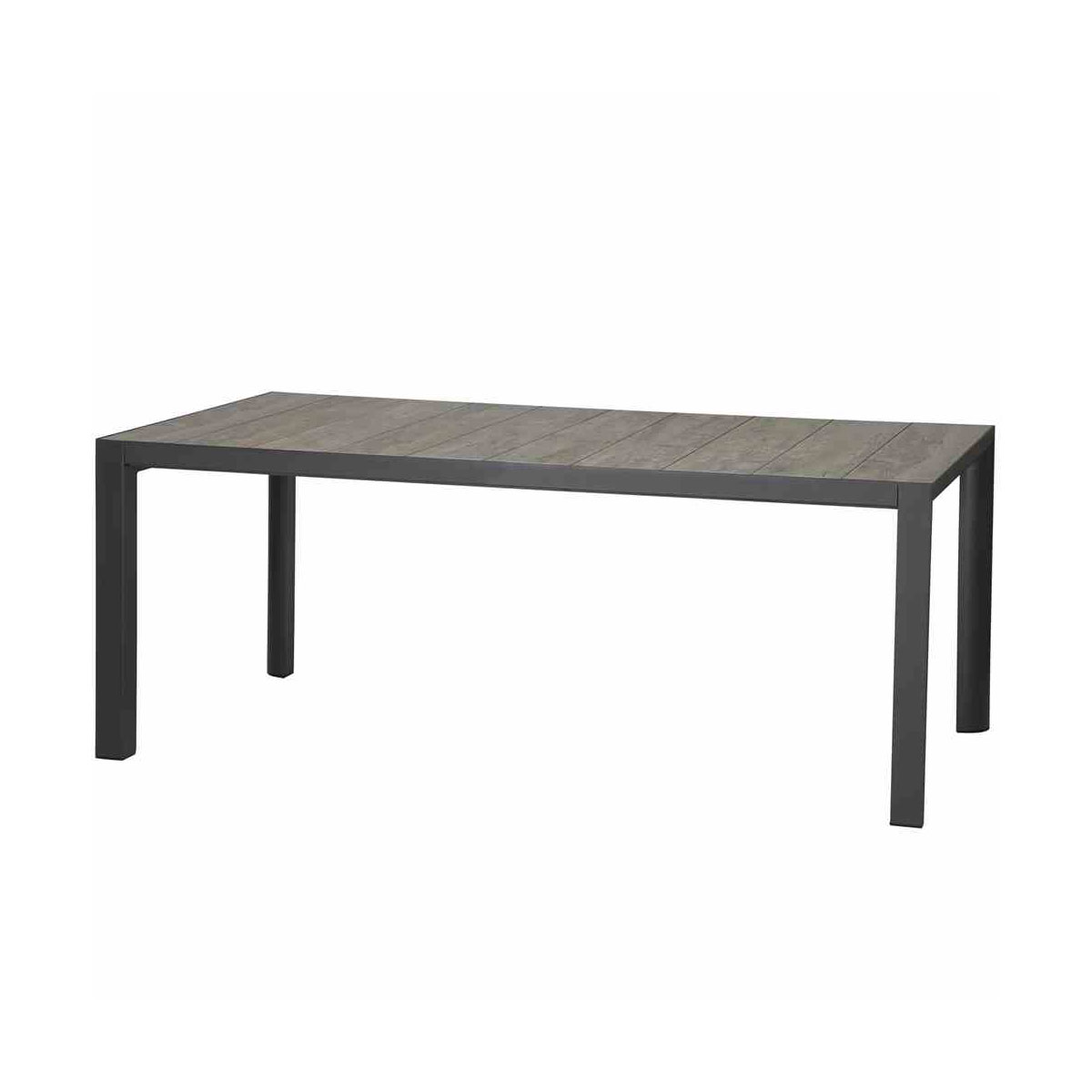 Siena Garden Dining Tisch Silva 180 x 100 x 74 cm matt anthrazit/washed grey Bild 1