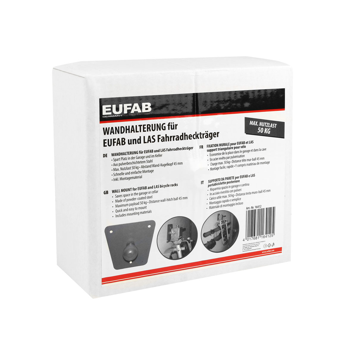 EUFAB Wandhalterung für Fahrradträger kurz Bild 5