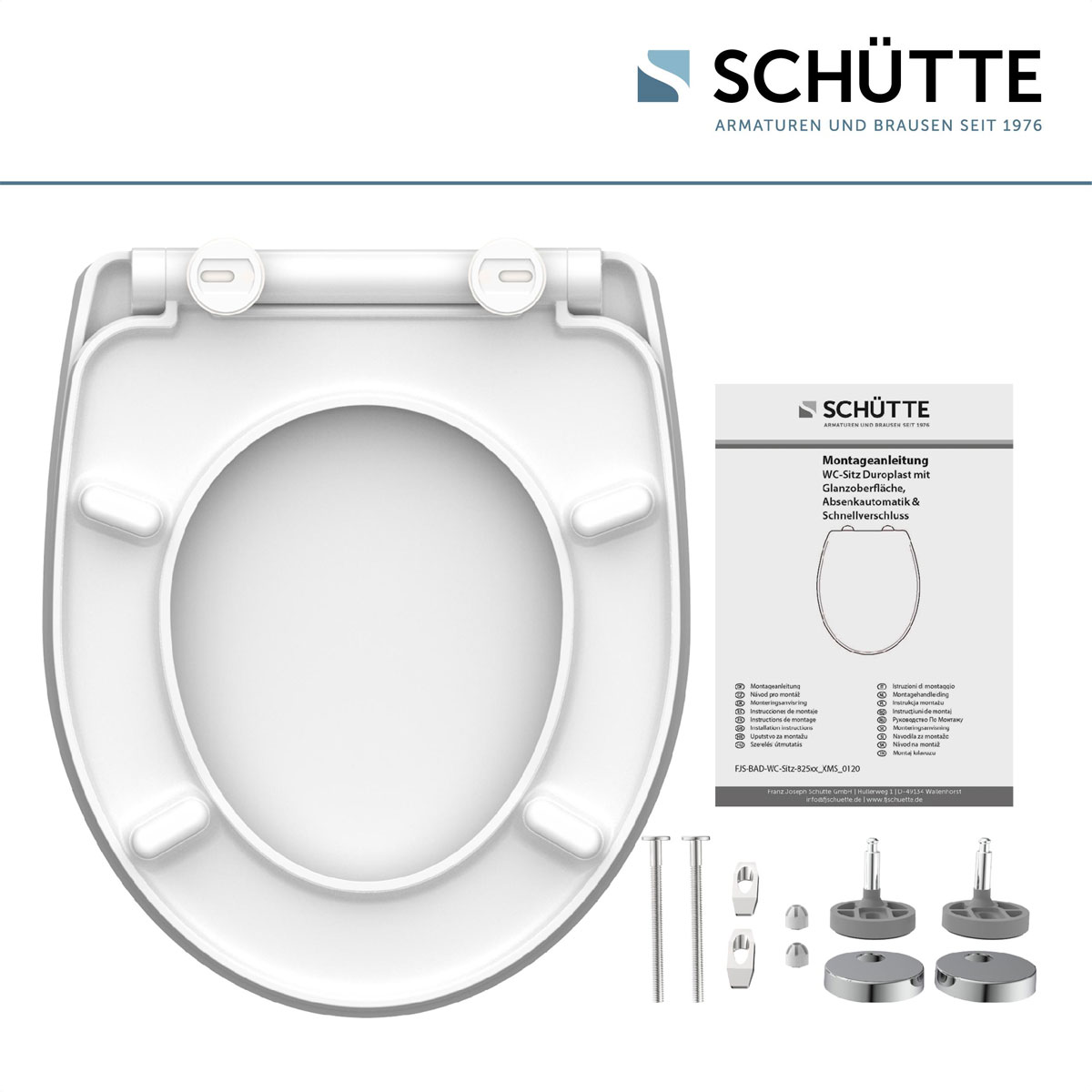 Schütte Duroplast HG WC-Sitz WATER LILY mit Absenkautomatik und Schnellverschluss Bild 9