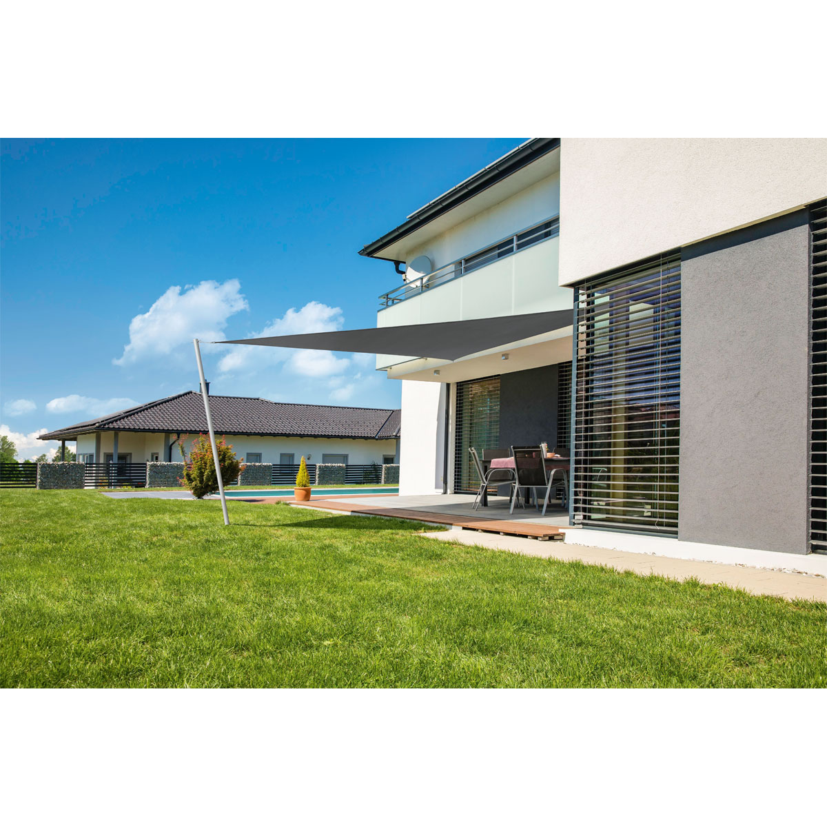 Dreieck-Segel Cannes 4 x 4 x 4 m anthrazit