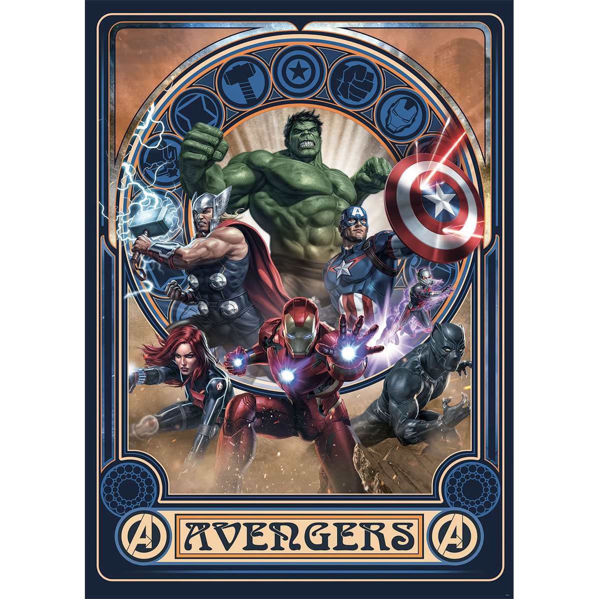 Komar  Vlies Fototapete Avengers Ornament 200x280 cm Bild 2