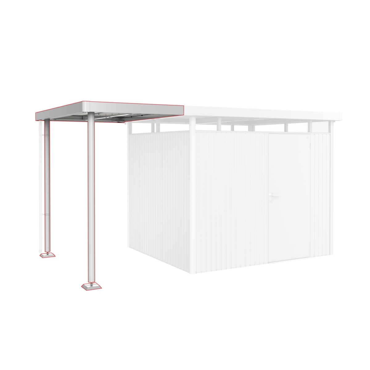 Biohort SEITENDACH GHH H3 Gr. S silber-metallic