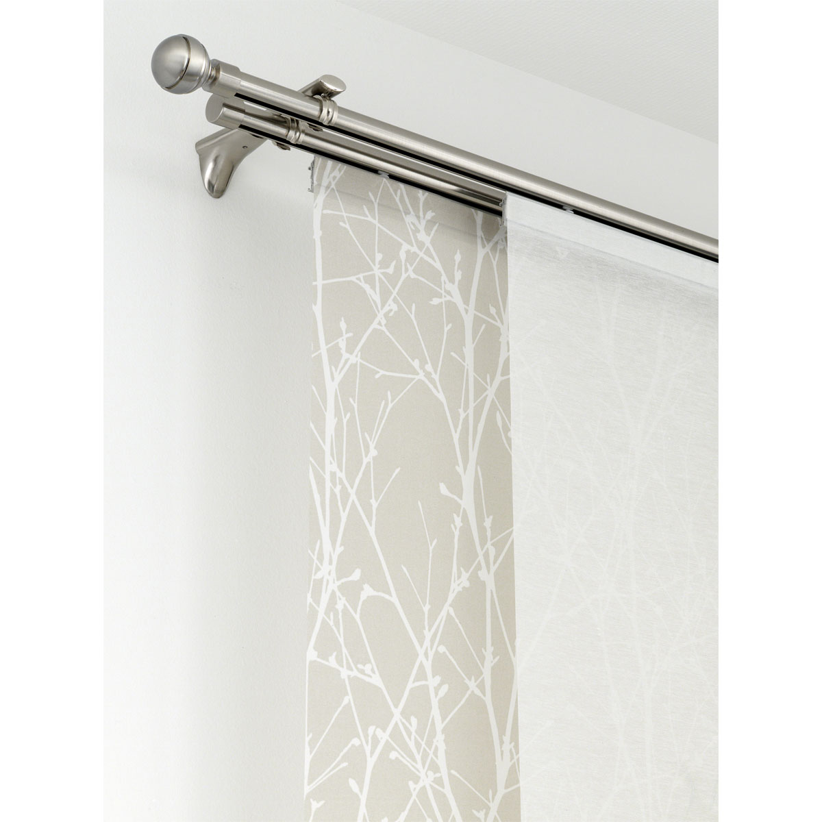 Gardinia  Gardinenstange Chicago mit Innenlauf Durchmesser 16 mm 120 cm Edelstahl-Optik Bild 3