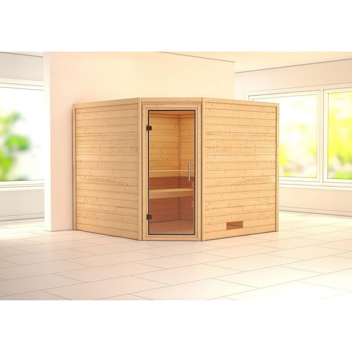 Karibu Sauna Leona ohne Dachkranz