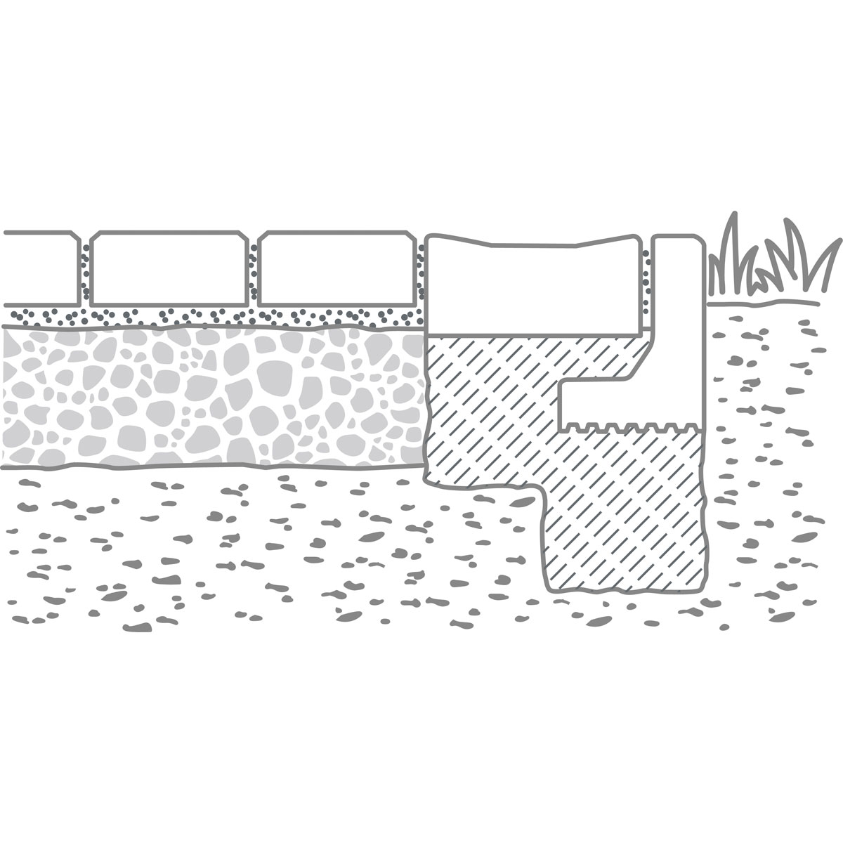 L-Bordstein anthrazit 24 x 40 x 18 x 6 cm Bild 2