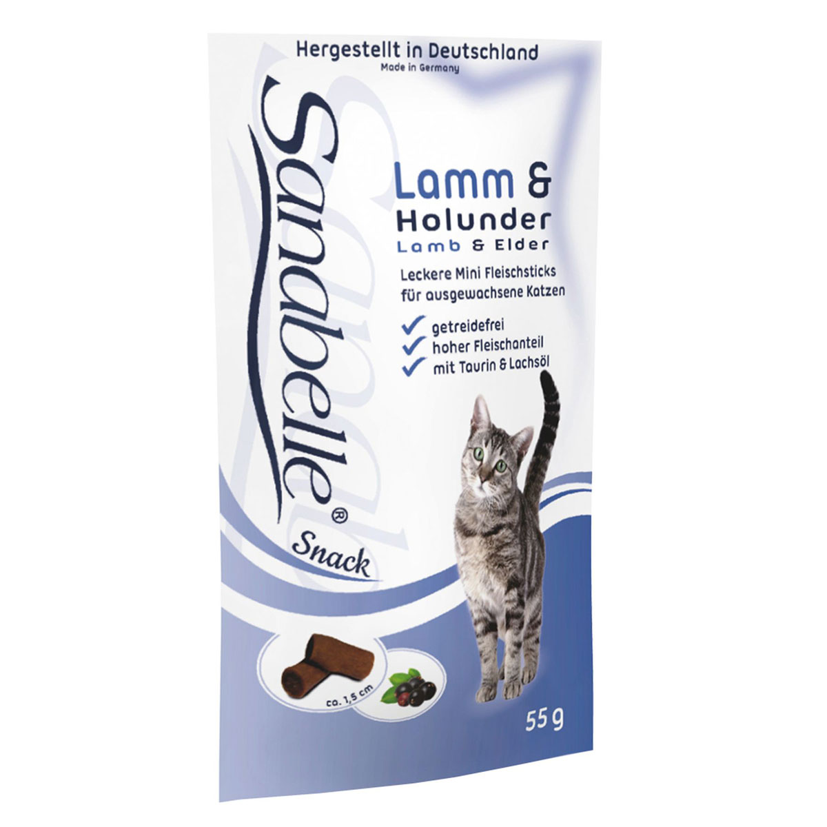 sanabelle Snack Lamm und Holunder 55g