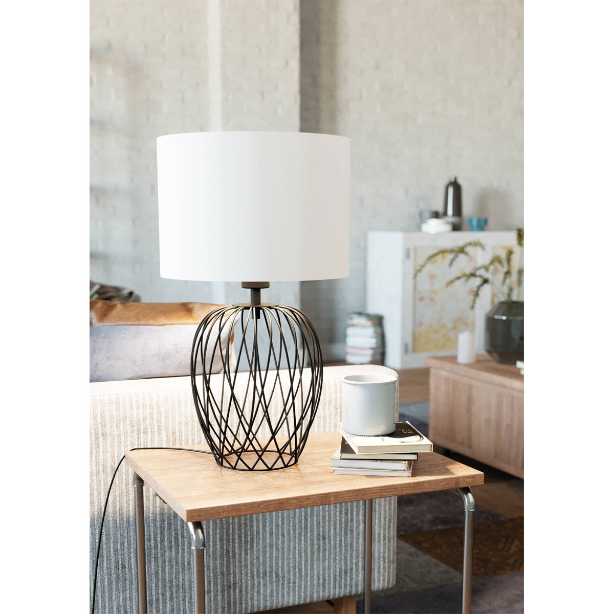 Eglo  LED Tischleuchte Nimlet schwarz-weiß Bild 3