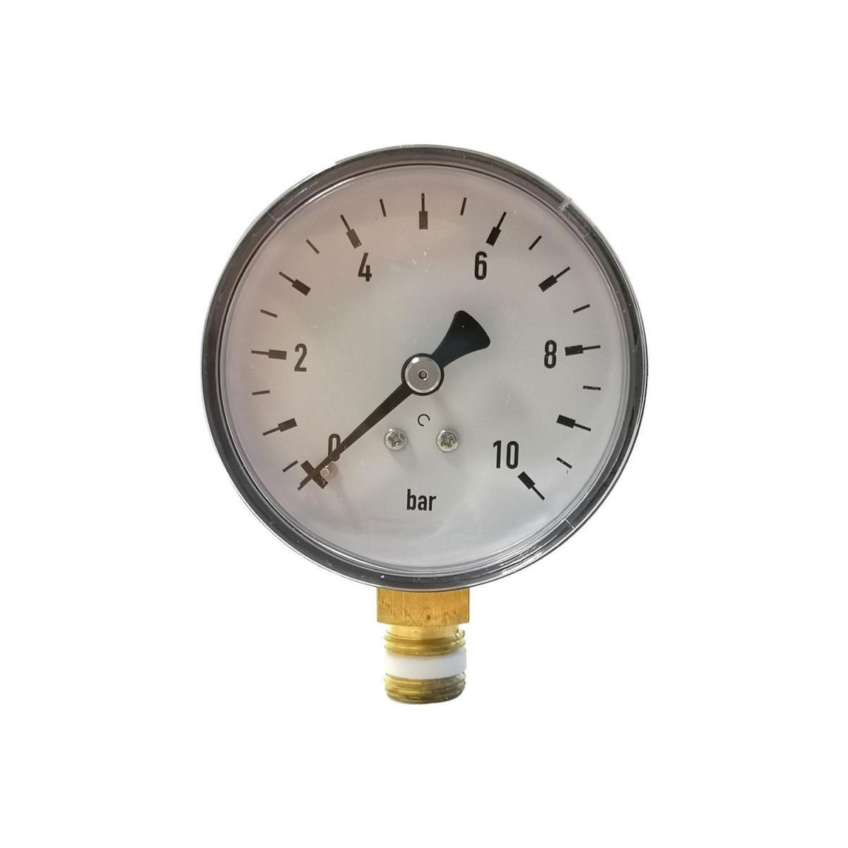 Manometer 0-10 Bar 1/4" Anschluß unten