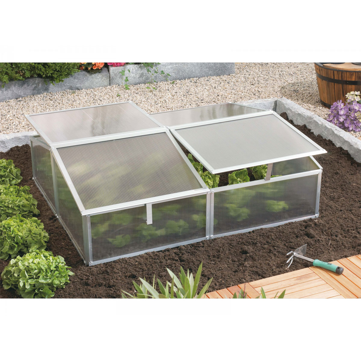 Vitavia Frühbeet Gaia 2X 120 x 39 x 100 cm transparent Bild 1