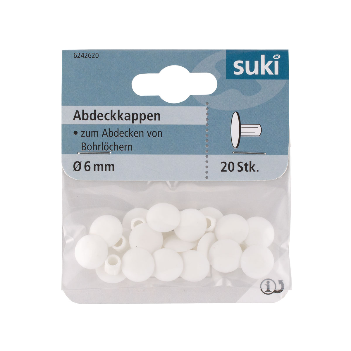 Suki Abdeckkappe Kunststoff 20 Stück Bild 1