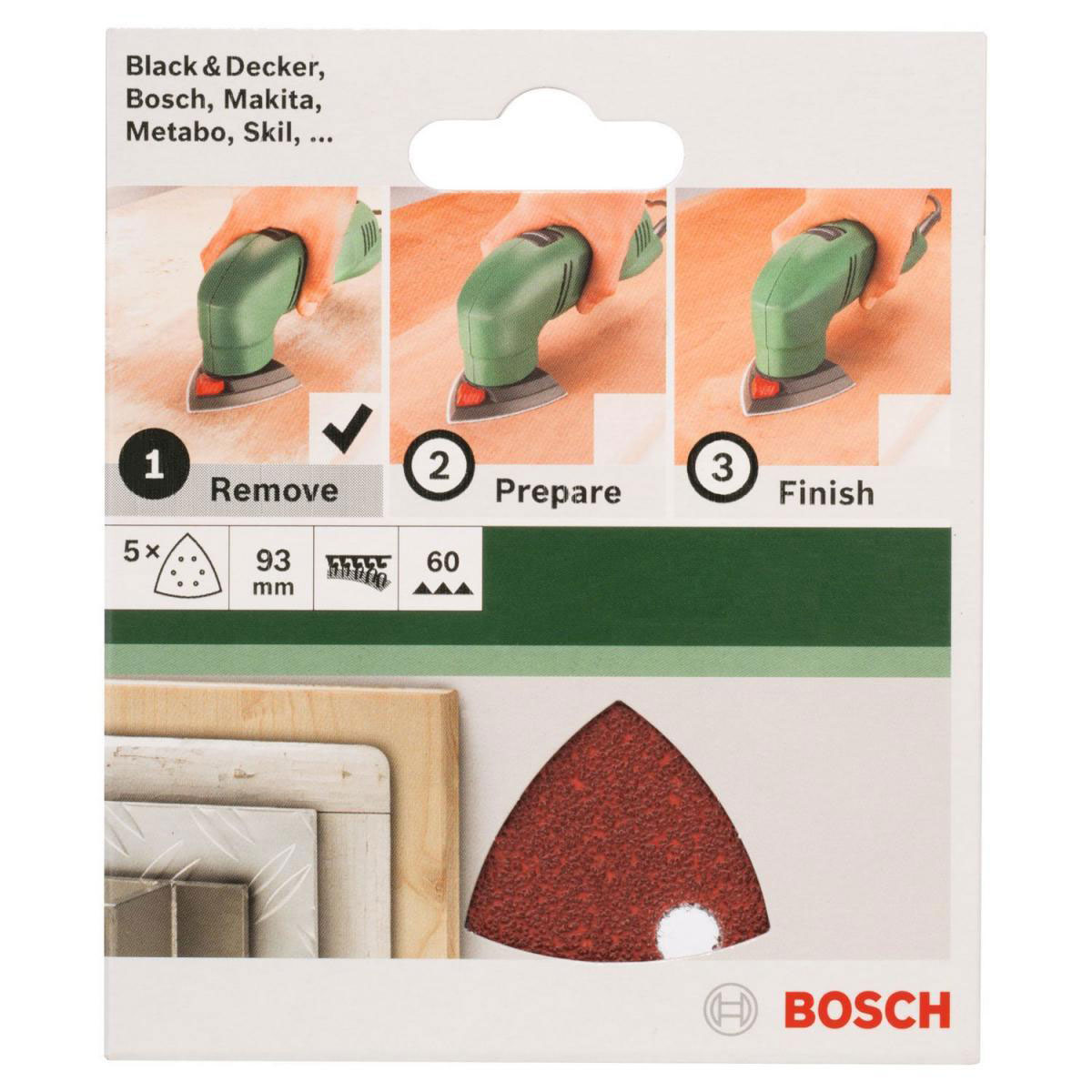 Bosch  DIY Deltablatt 9,3 cm G60 Klett 5 Stück Bild 2