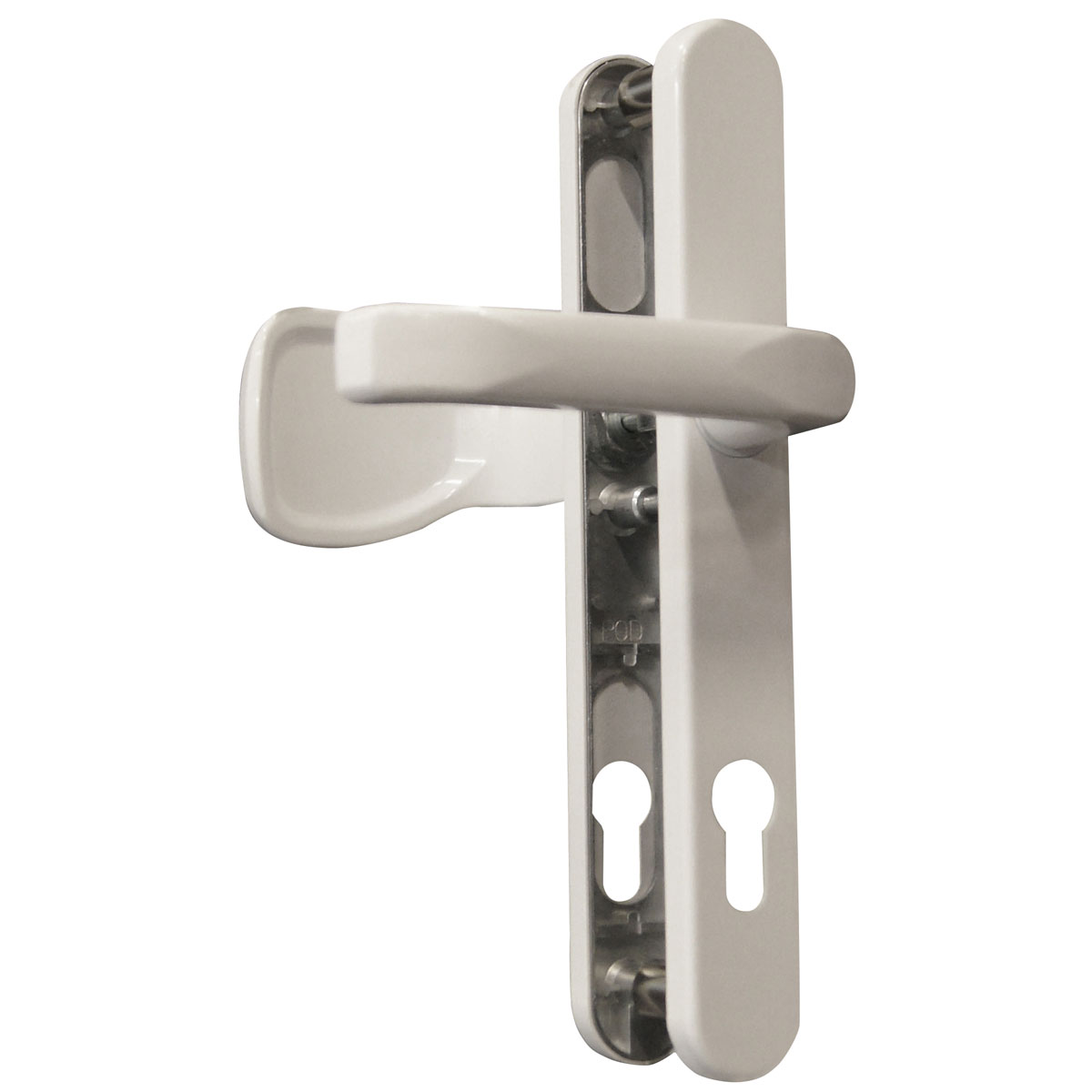 Alpertec Schmalrahmengarnitur Oval 8/92 mm Knopf/Dr weiß