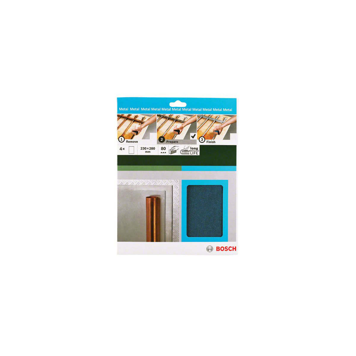 Bosch  Handschleifpapier K80 230 x 280 mm blau