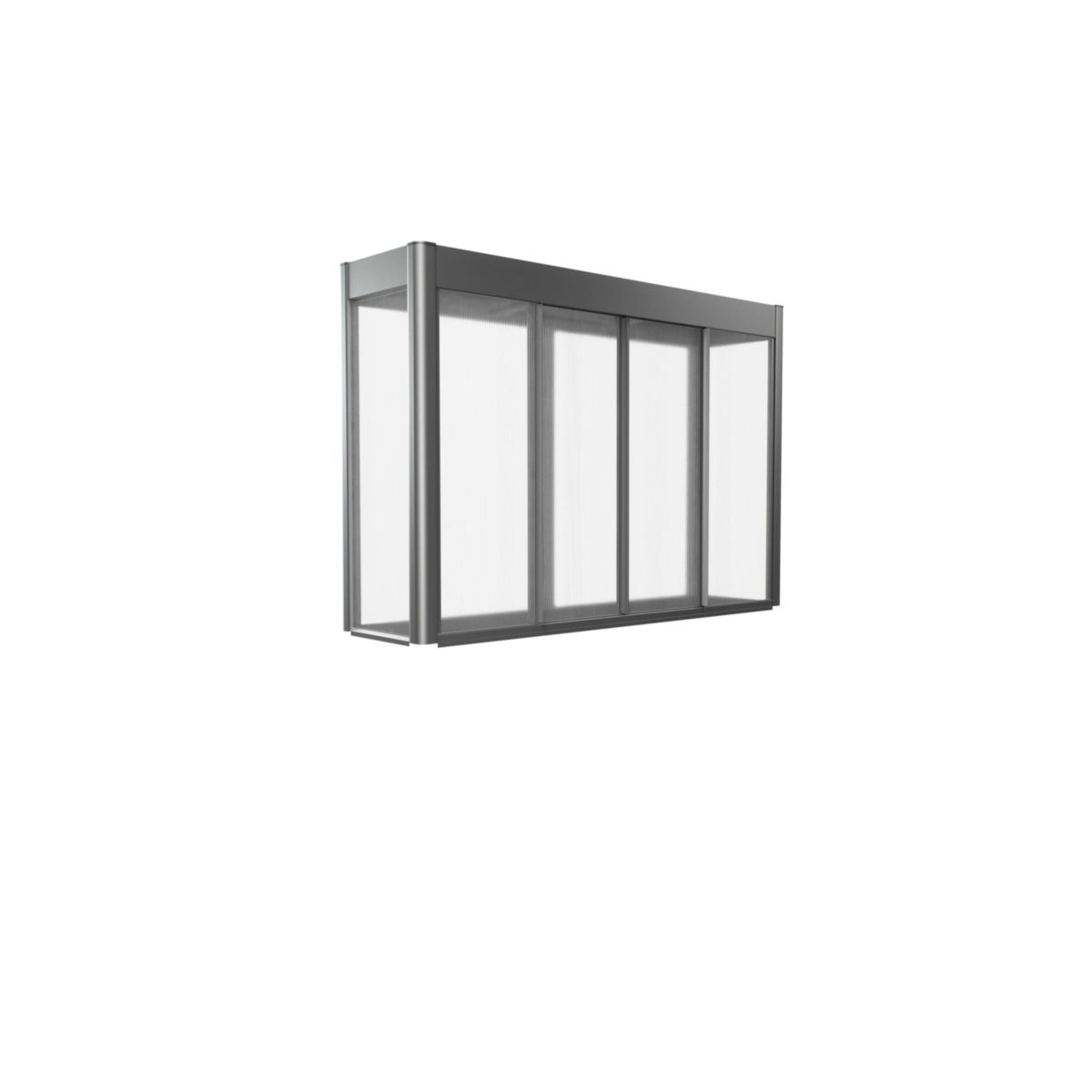 Biohort Gewächshaus Aufsatz Florentina 202 x 55 x 136 cm quarzgrau