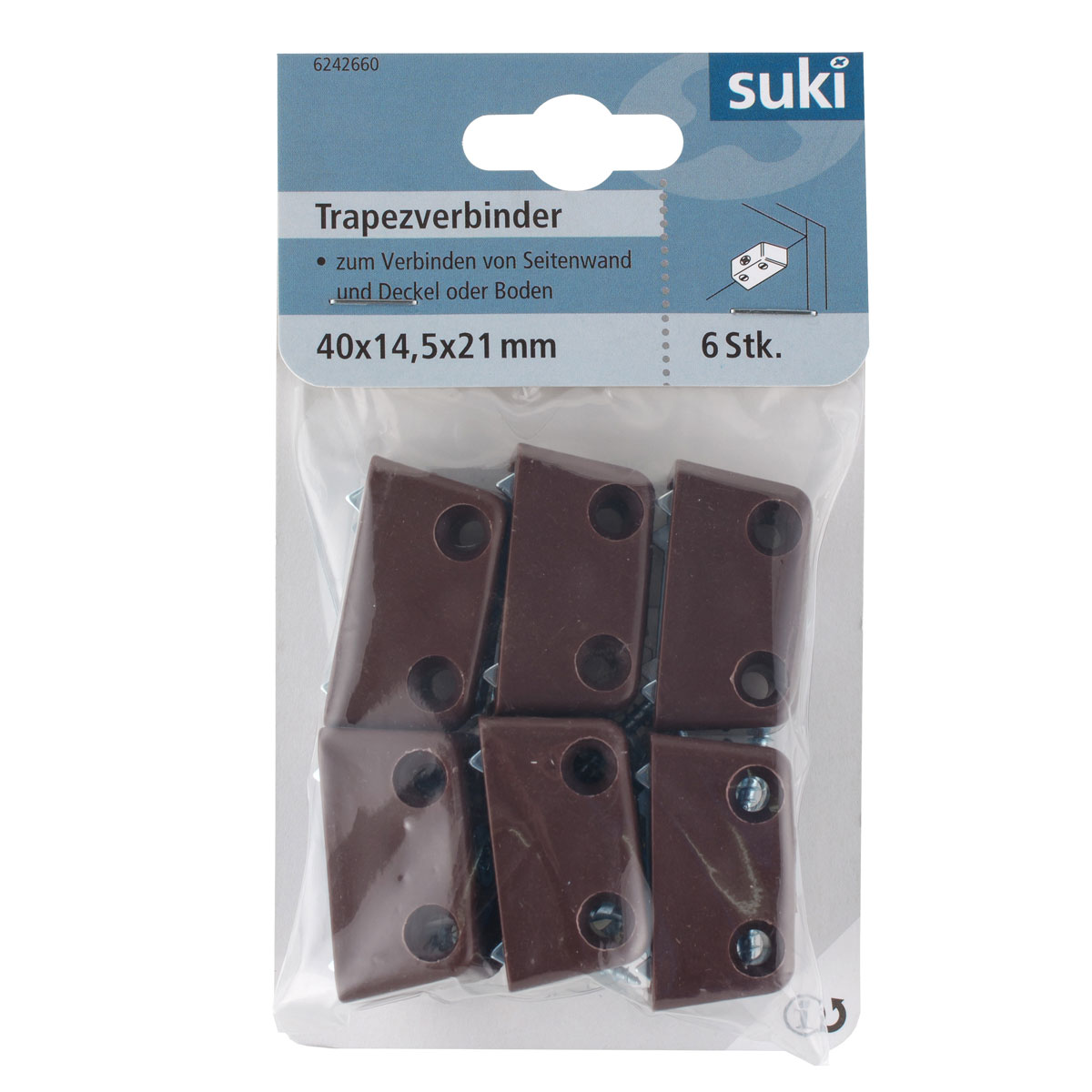 Suki Trapezverbinder braun 6 Stück