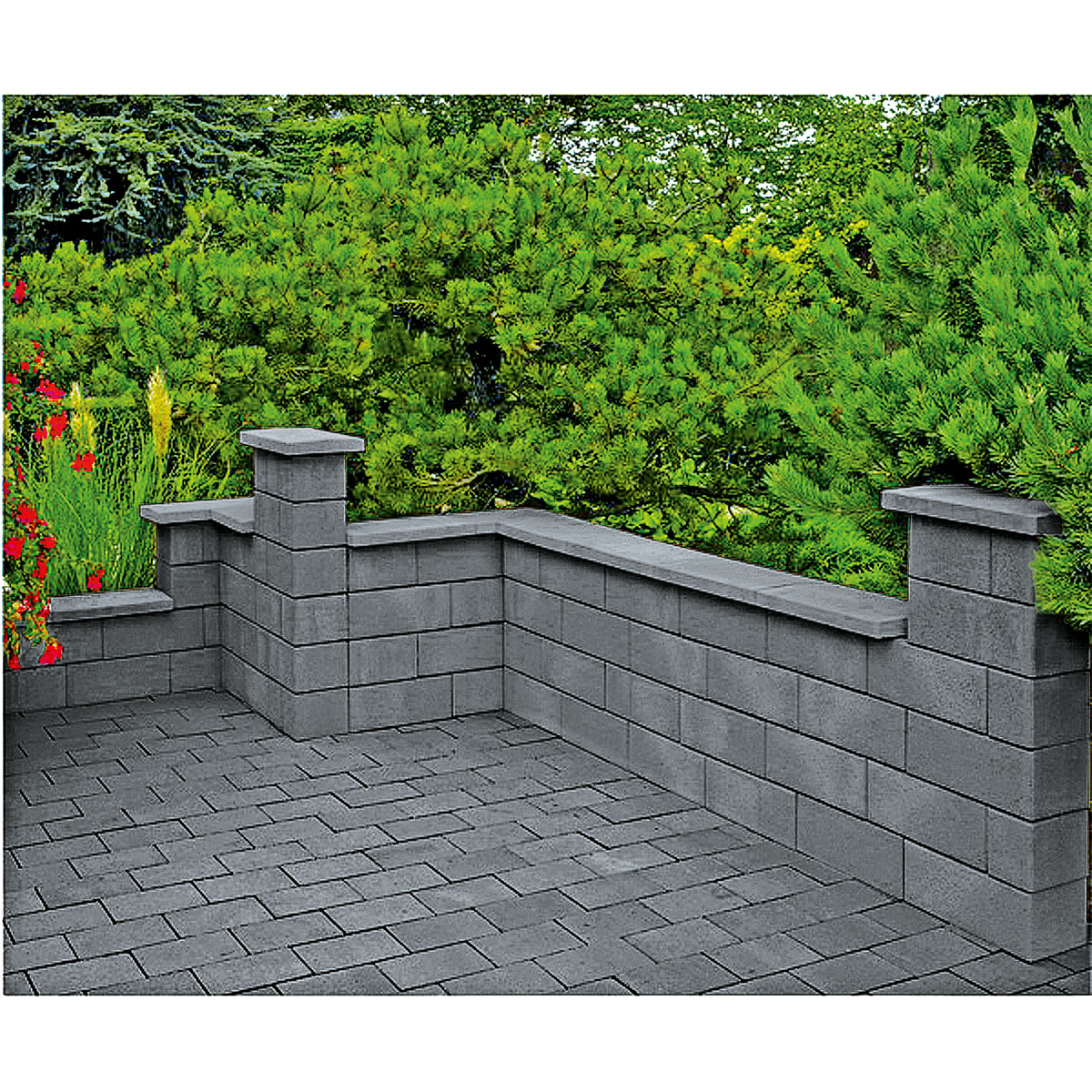 Lusit  Vollstein Bellamur Mini anthrazit 40 x 20 x 16,5 cm Bild 2