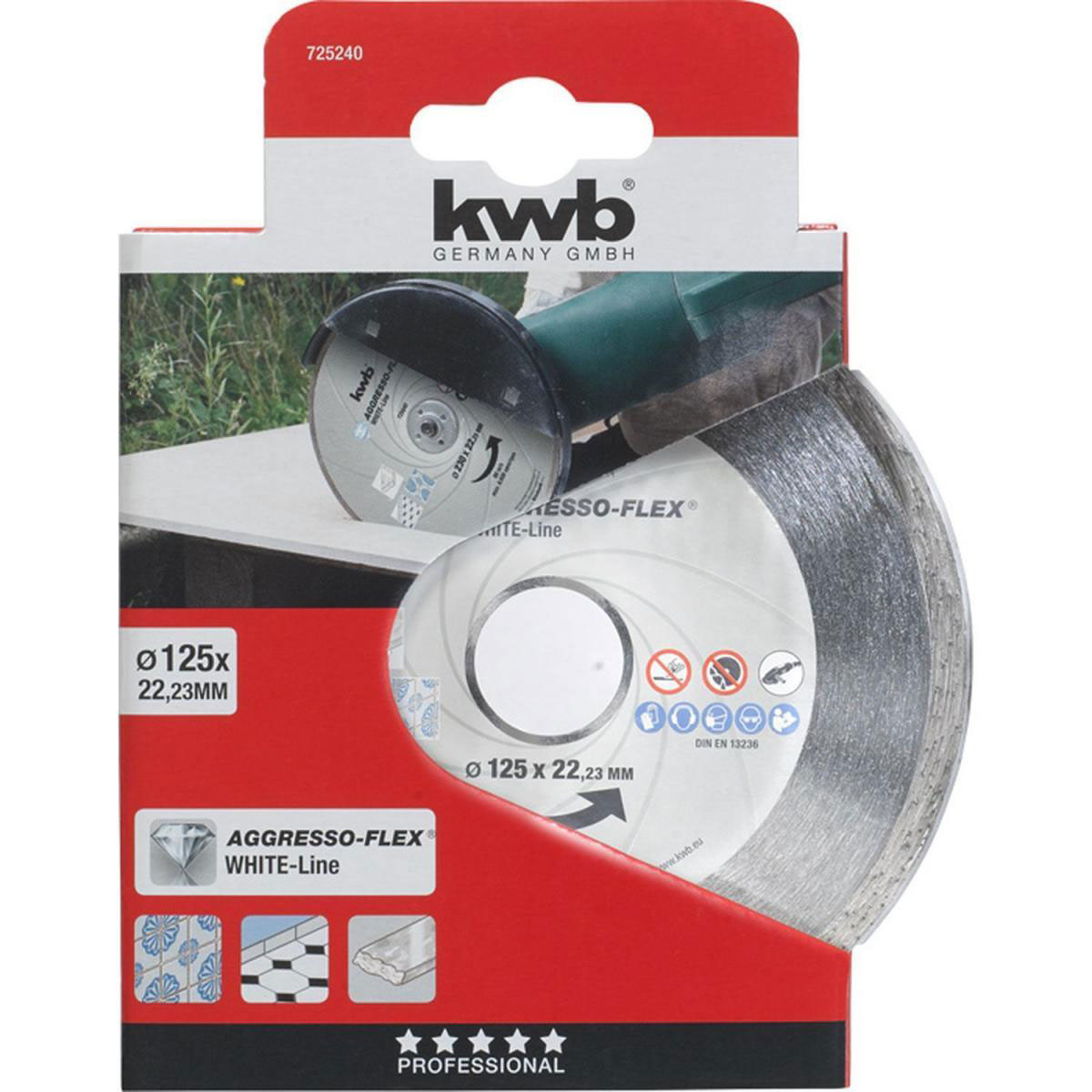 kwb  Trennscheiben Aggreso Flex White Line Diamant Durchmesser 125 mm Bild 2