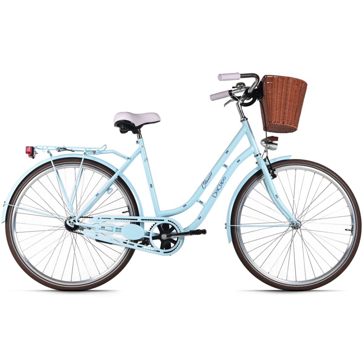 DaCapo Damenrad 28'' Classic Premium Blau 1 Gang RH 53 cm mit Korb