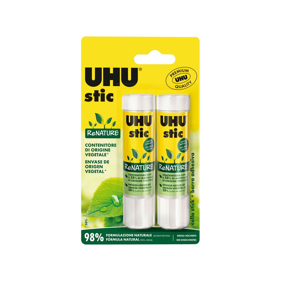 UHU  Klebestift stic ReNATURE 2 x 21 g