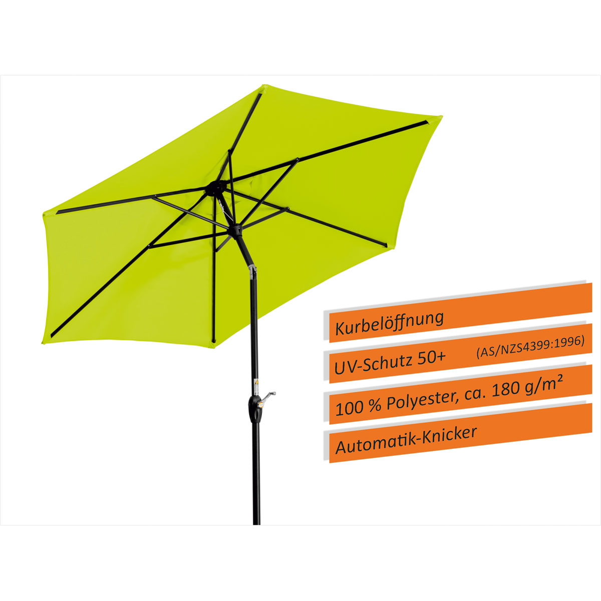 Schneider Schirme Sonnenschirm Bilbao Durchmesser 220 cm apfelgrün Bild 9