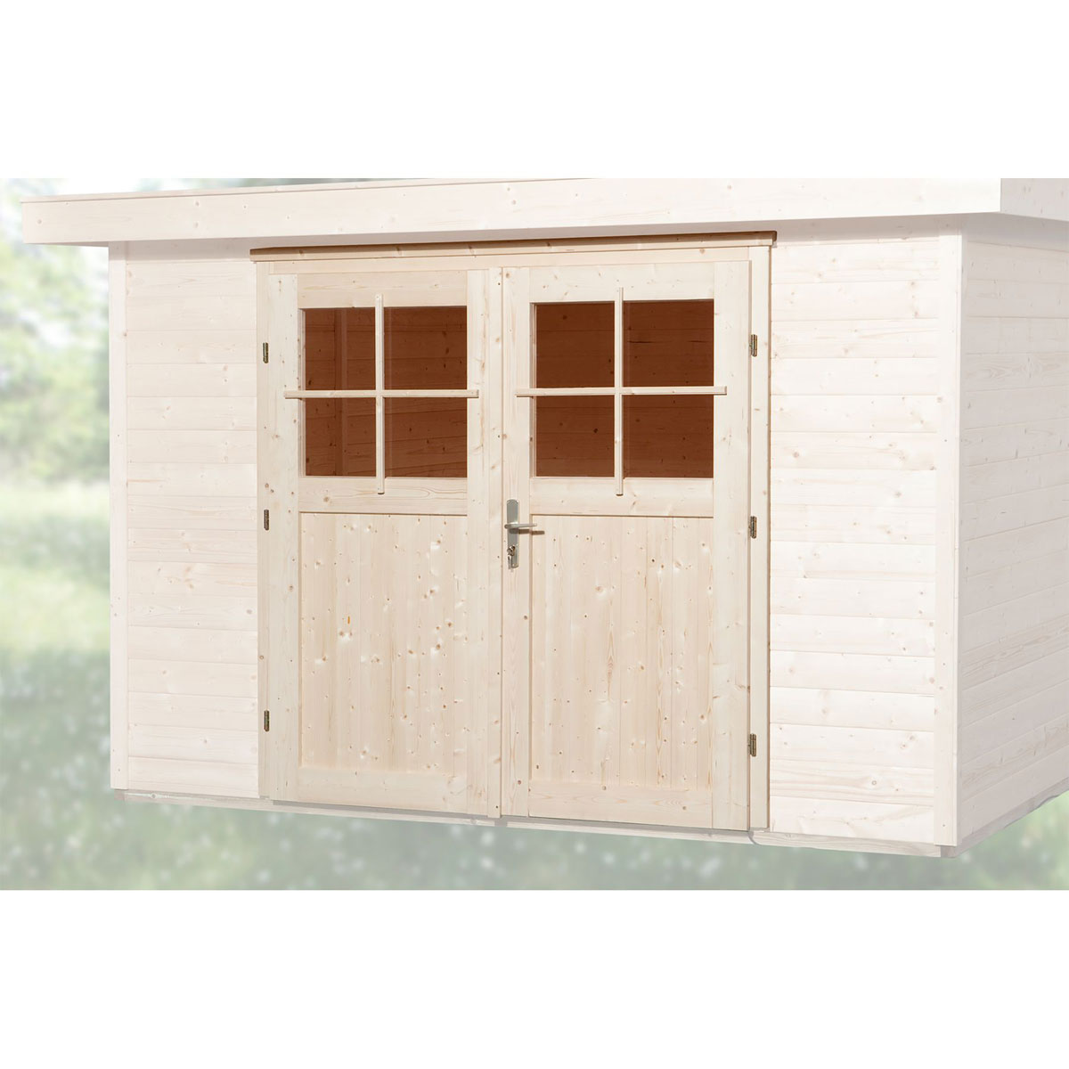 Weka Zusatzdoppeltür für Gartenhaus 45 mm 183 x 182 cm