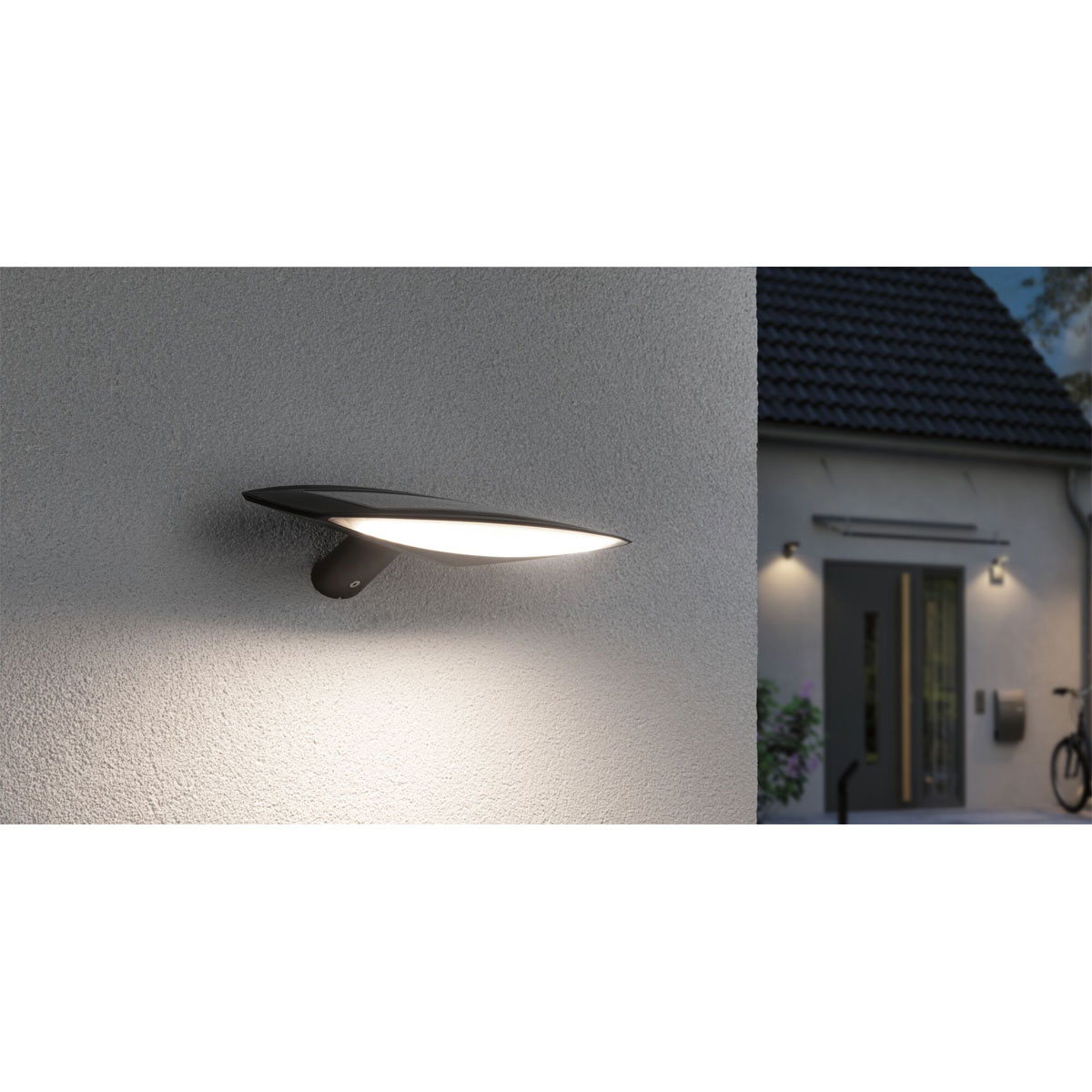Paulmann  Outdoor Solar Wandleuchte Kiran IP44 3000K 400lm Bewegungsmelder Anthrazit Bild 5