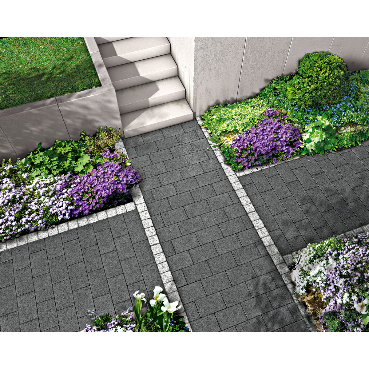 Pflaster Allee diamant schiefer 16 x 24 x 8 cm  Bild 2