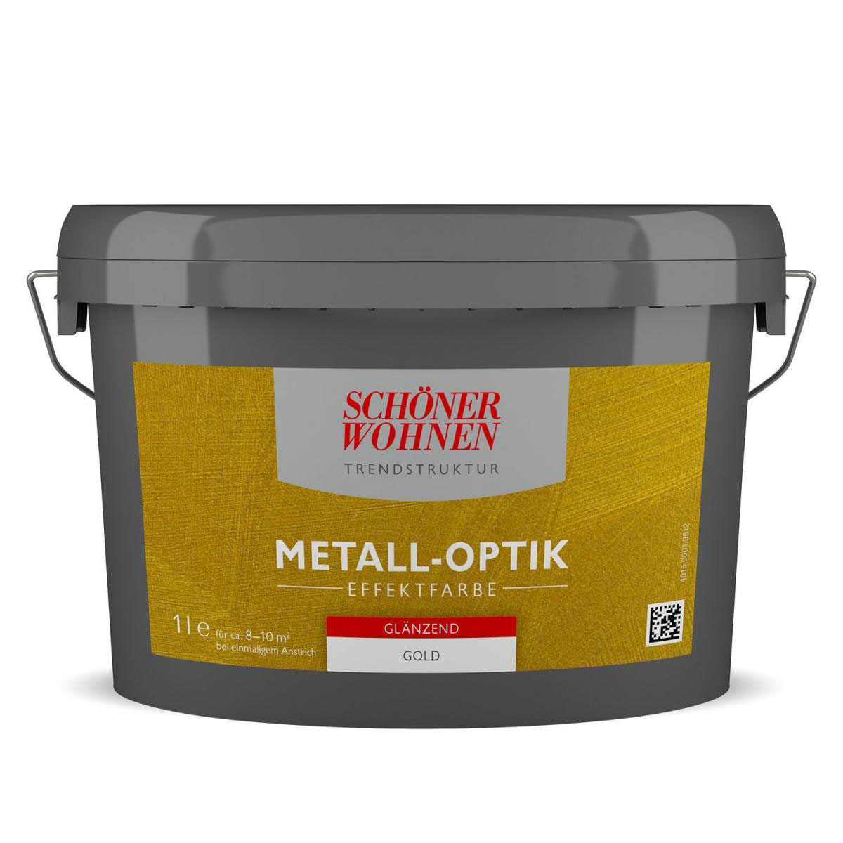 Schöner Wohnen Farbe Metall-Optik Effektfarbe Gold Glänzend 1 L