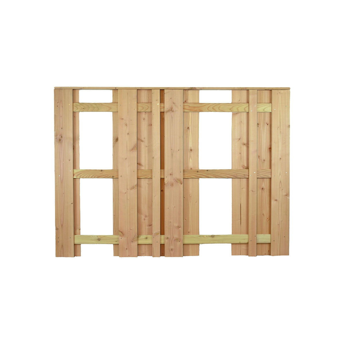 TETZNER & JENTZSCH Zaunserie „AALBORG“, Lärche, 180 x 130 cm, Riegel 28/70 mm