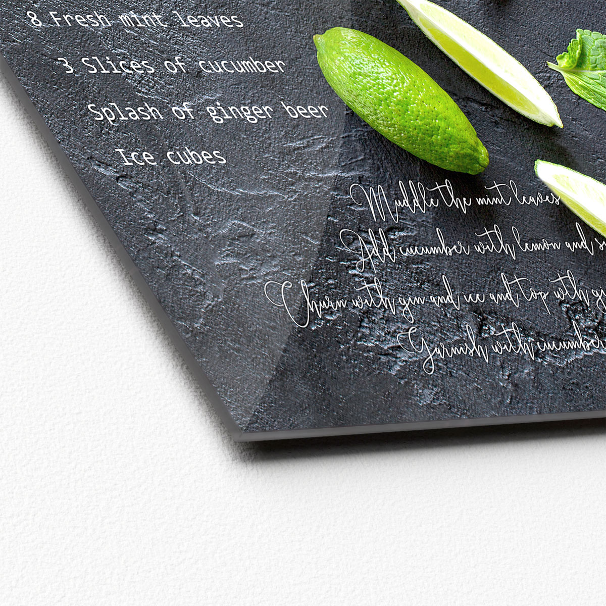 Glas-Art Limette 20 x 20 Glasbild Bild 2