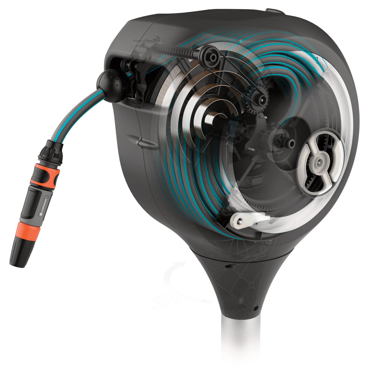 Gardena  Gartenschlauchbox RollUp M 20m weiß Bild 5