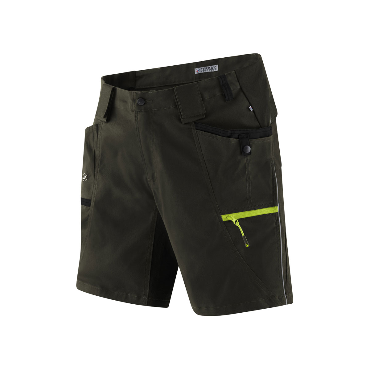 Terrax Workwear  Herren-Arbeitshose Gr. 54 dunkelgrün-limette 