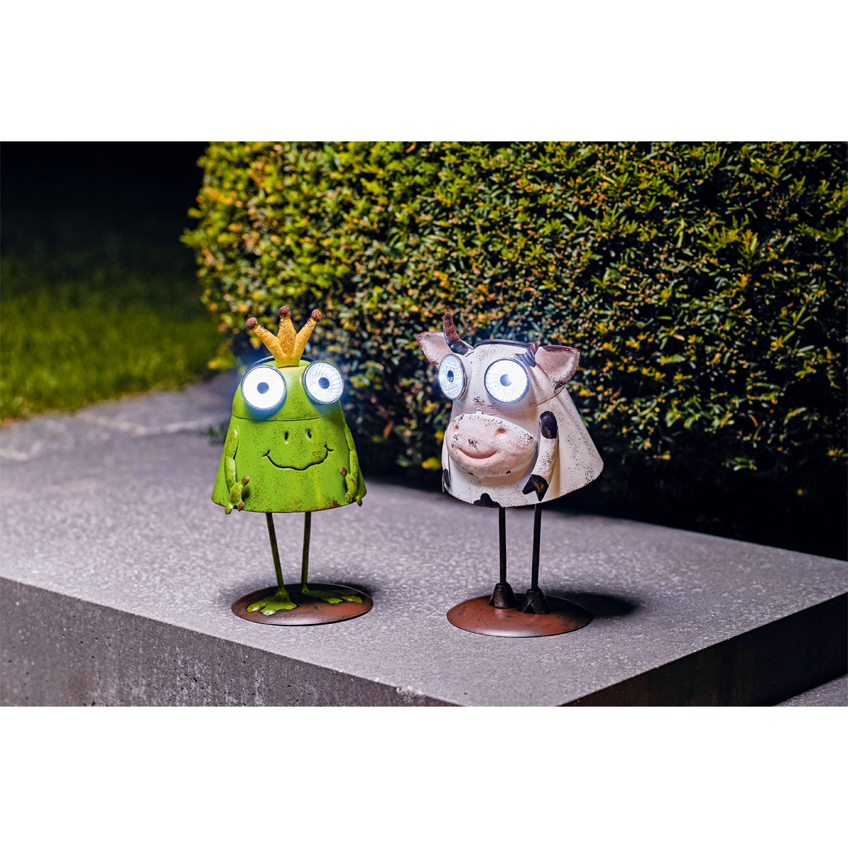 Flector Garten LED-Solar-Dekoleuchte Froschkönig Jorge grün Bild 3