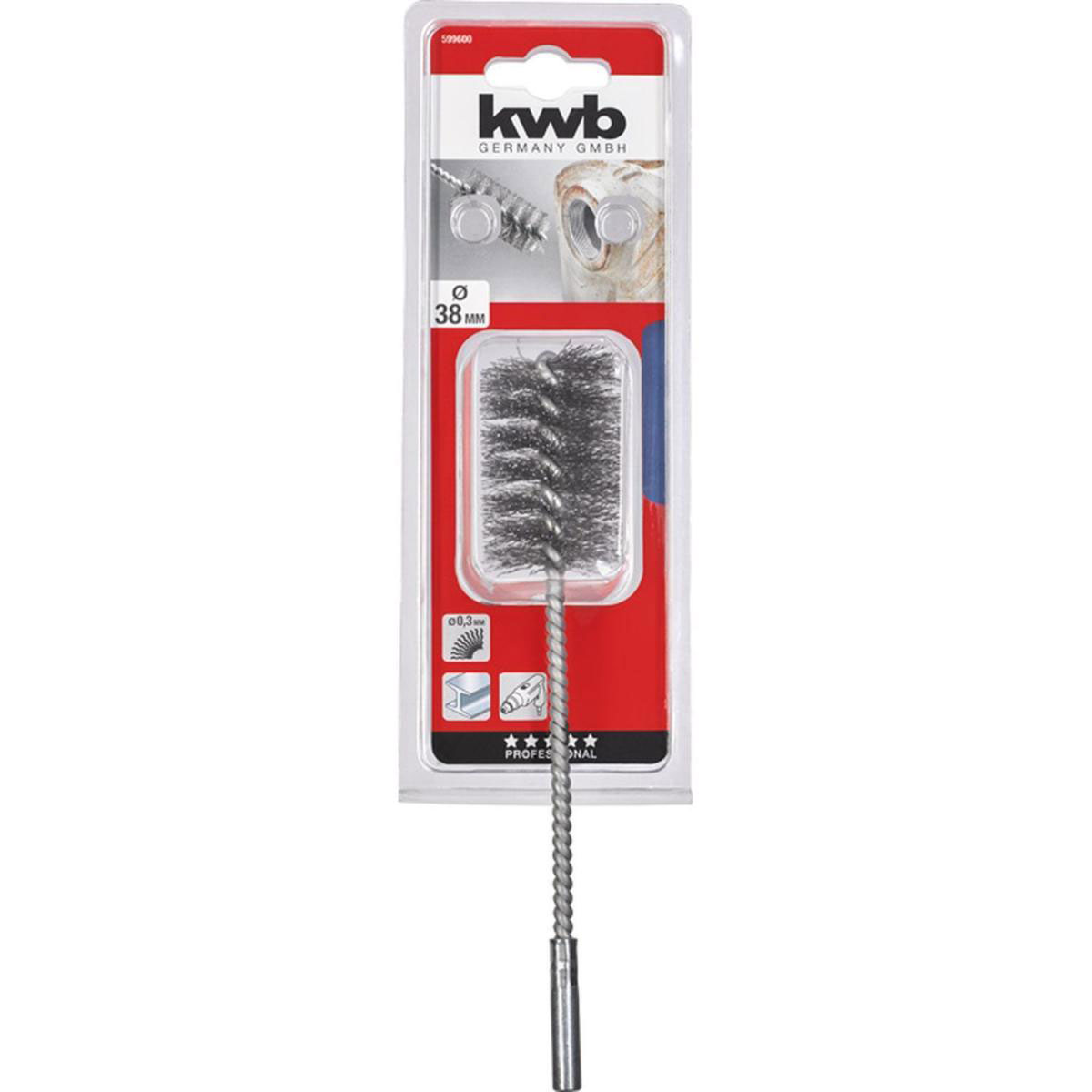 kwb  Spiralrohrbürsten für Einsatz mit Bohrmaschinen und Akkuschraubern 38 mm Bild 2