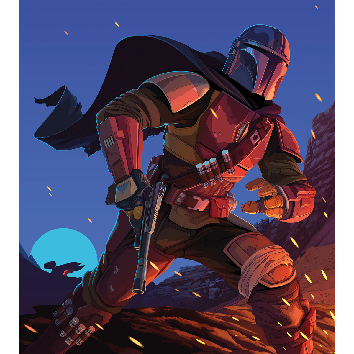 Komar  Vlies Fototapete Star Wars The Mandalorian Big Ambush 250x280 cm Bild 2