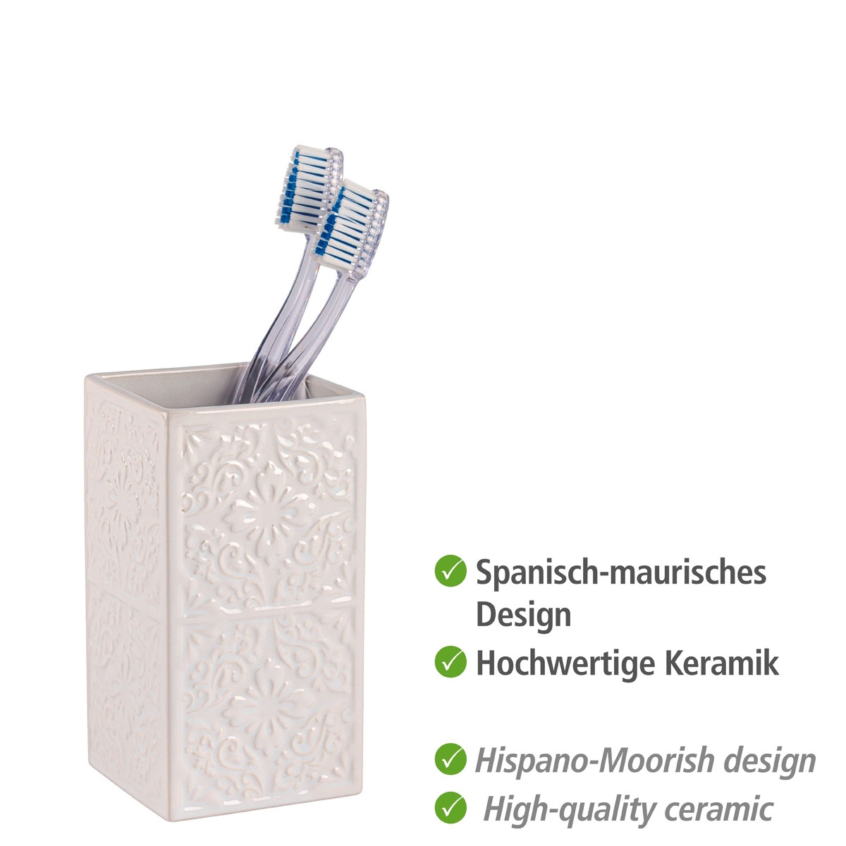 Wenko Zahnputzbecher Cordoba weiß Bild 2