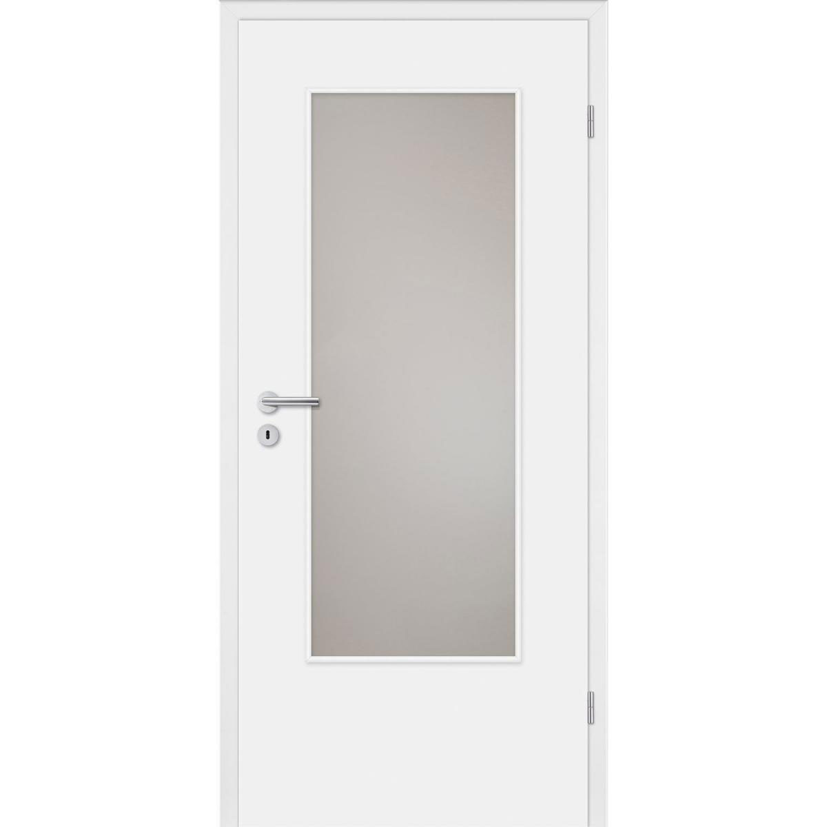 Borne Zimmertür Weißlack mit Lichtausschnitt 98,5 x 198,5 cm DIN rechts