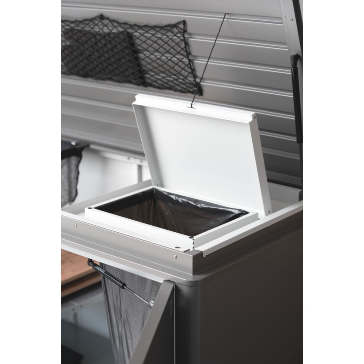 Biohort Müllsackhalterung für HighBoard 200 grauweiss