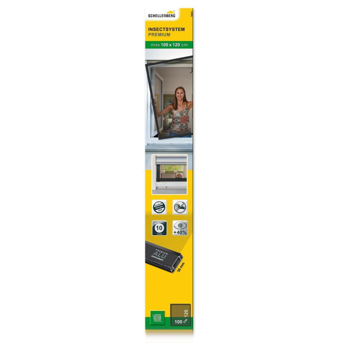 Schellenberg Insektenschutz-Fenster Premium 100 x 120 cm anthrazit Bild 2