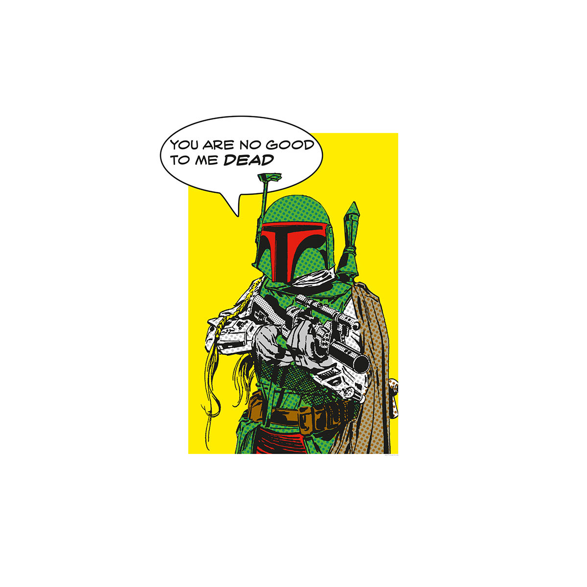 Komar  Wandbild Star Wars Classic Comic Quote Boba_Fett 40x50 cm Bild 2