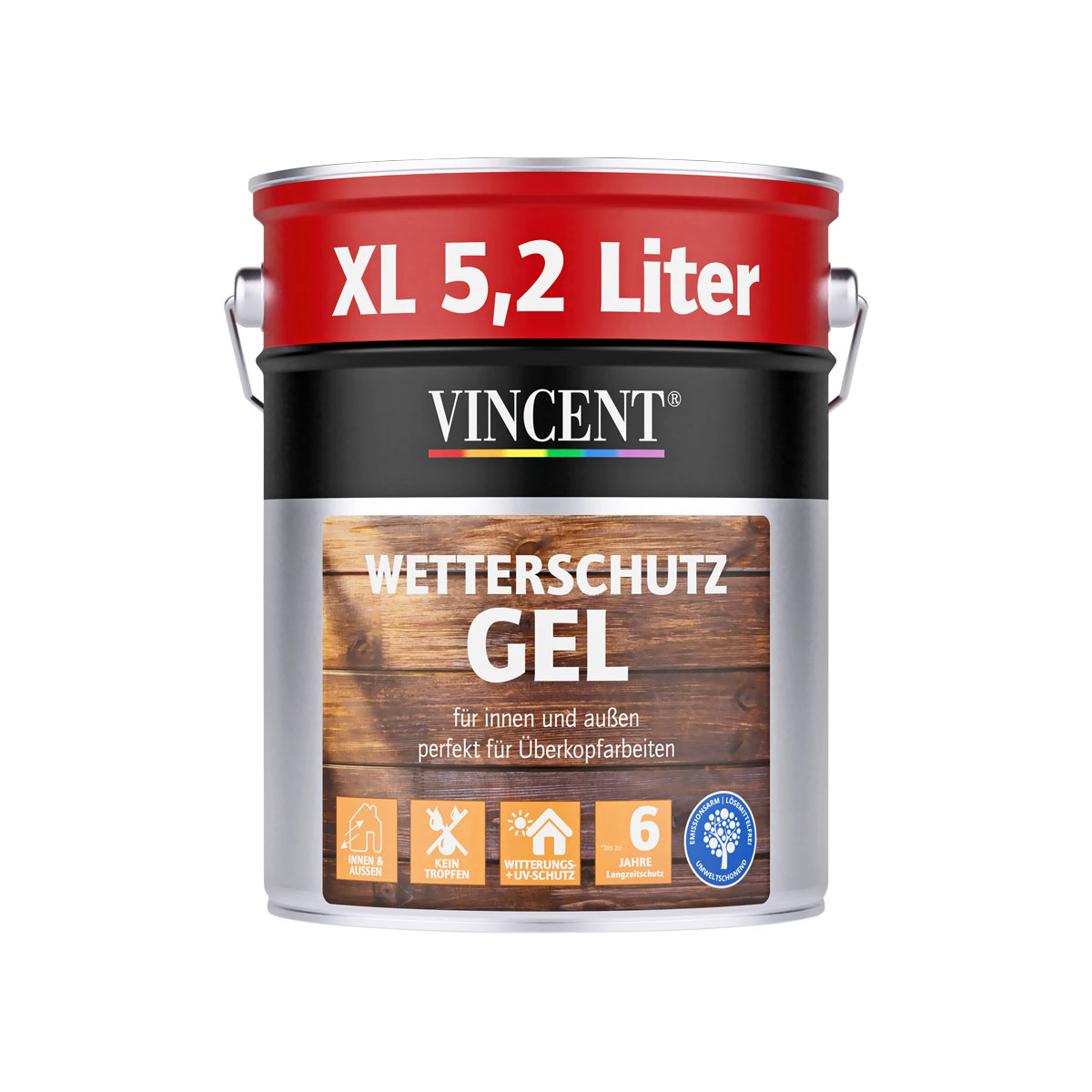 Vincent Wetterschutz Gel Teak 5,2 L Bild 1