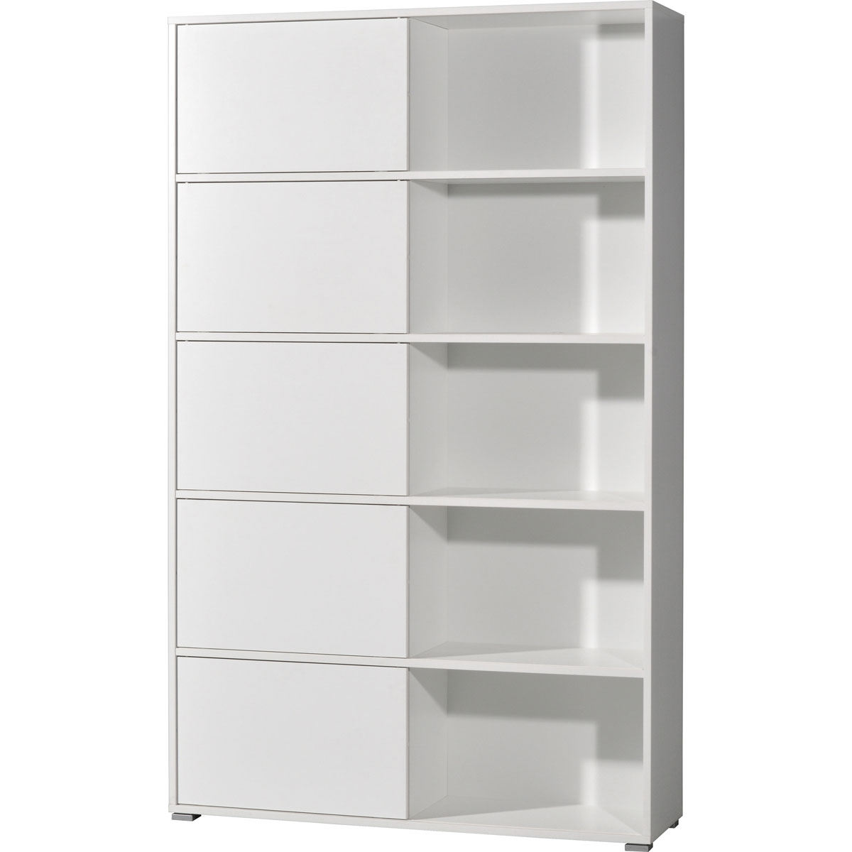 Schiebetürregal 120 x 196 x 35 cm weiß/Sonoma Eiche Bild 4